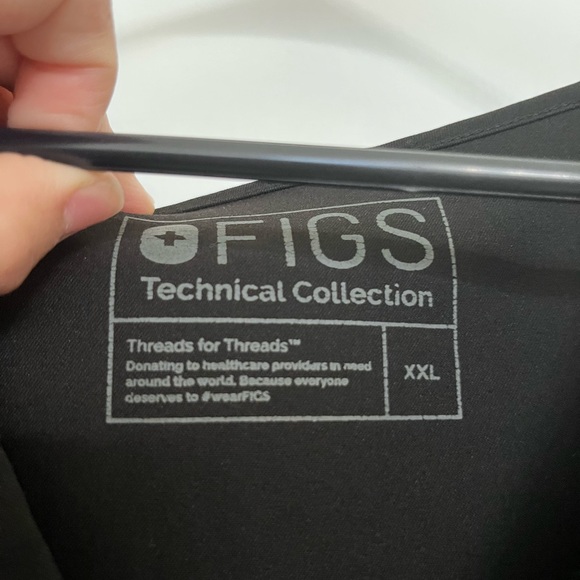 Figs Casma 3 Pocket Scrub Top Womens XXL Gray Black Bundle - Picture 4 of 4